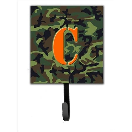 Carolines Treasures Carolines Treasures CJ1030-CSH4 Letter C Initial Monogram - Camo Green Leash Holder Or Key Hook CJ1030-CSH4